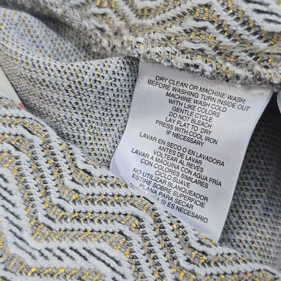 ANNE KLEIN NWT Womens Metallic Textured Side-Striped Jogger Pants XS - Picture 7 of 13